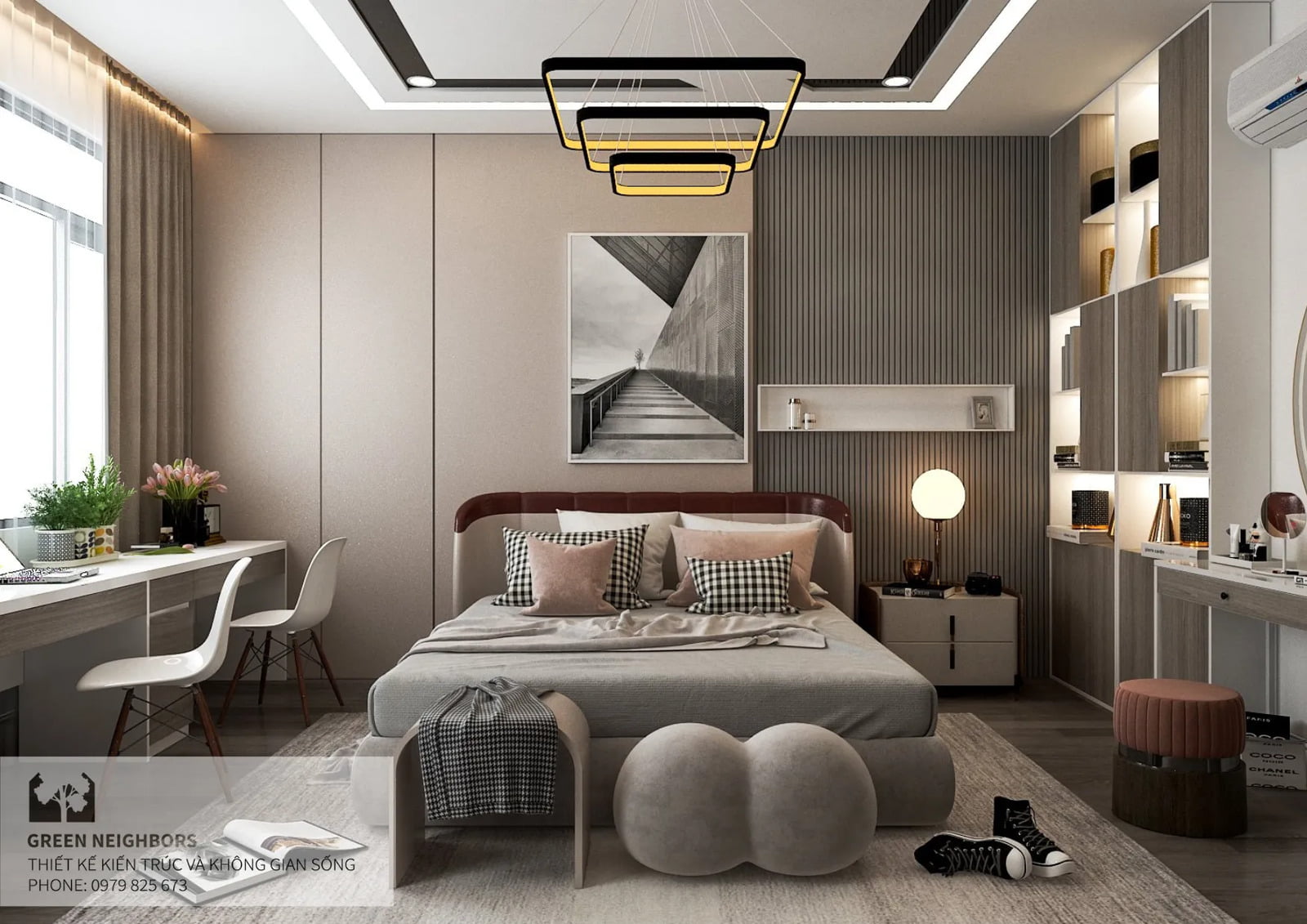 nội thất phòng ngủ gỗ công nghiệp