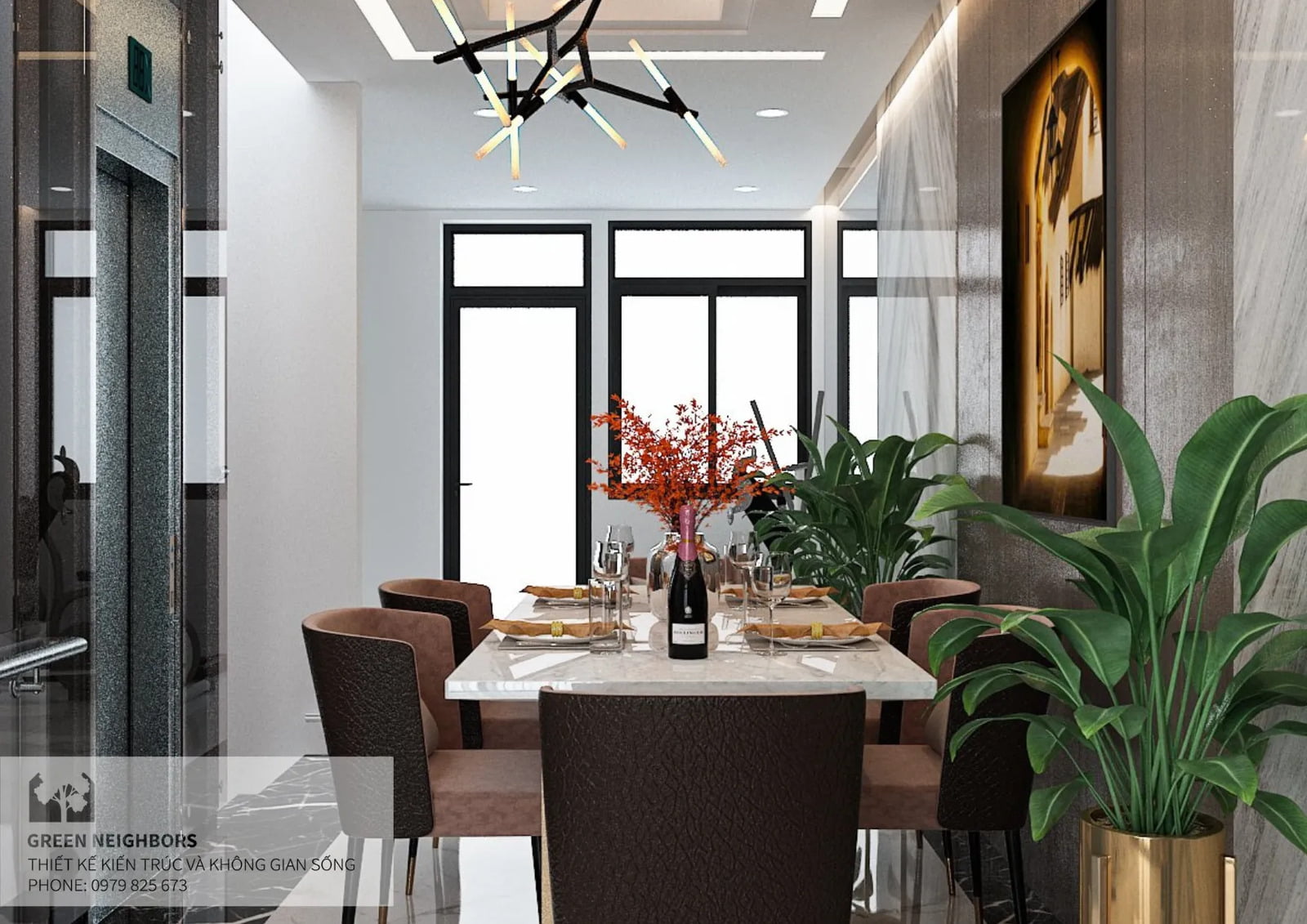 thiết kế nội thất nhà ống