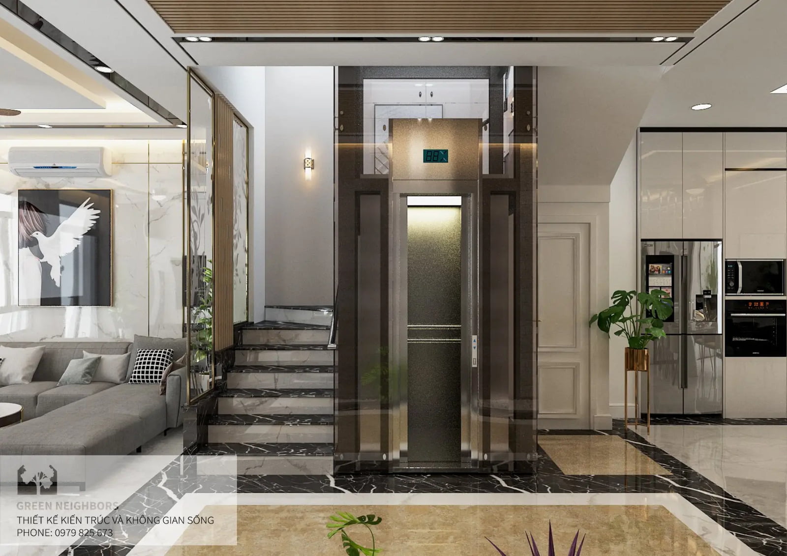 nội thất phòng bếp hiện đại