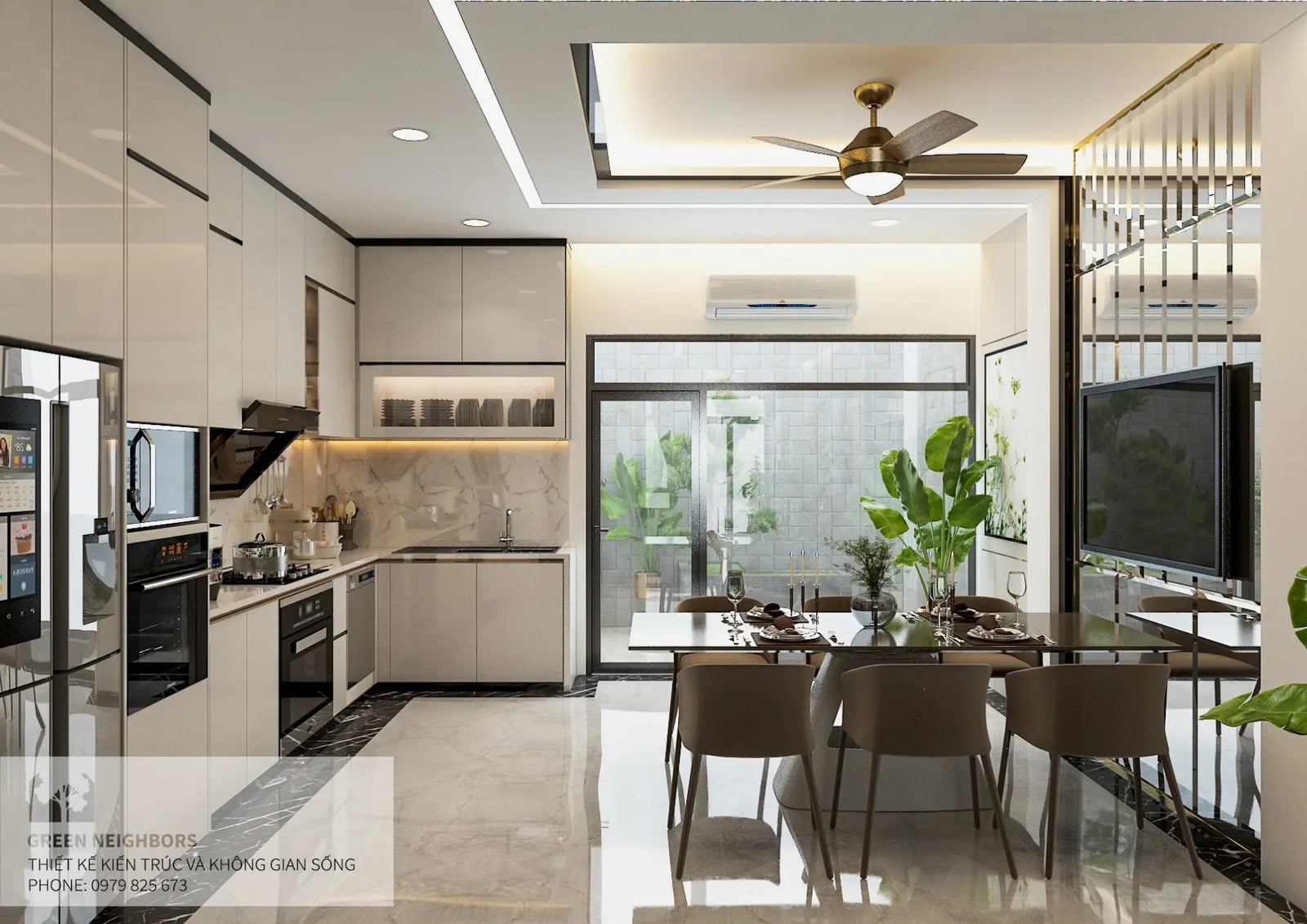 nội thất phòng bếp hiện đại